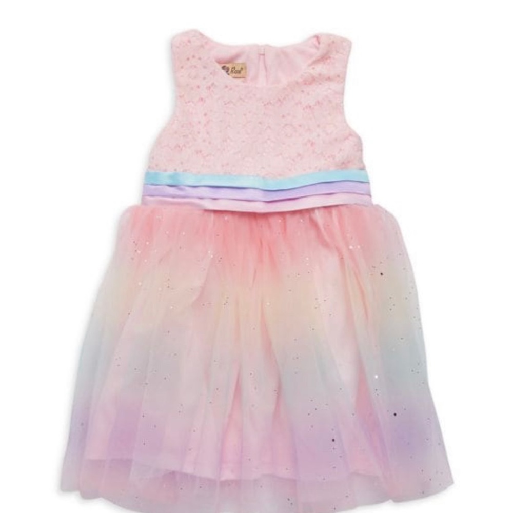 NWT Little girl’s rye-die lace and sequin dress